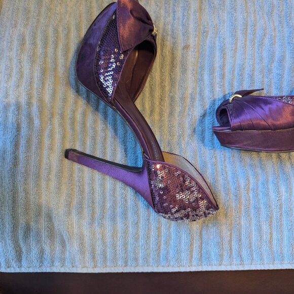 Allure Night Moves Starlight  | Purple | Sequin Glittering Platform | 10 | EUC - Picture 8 of 12